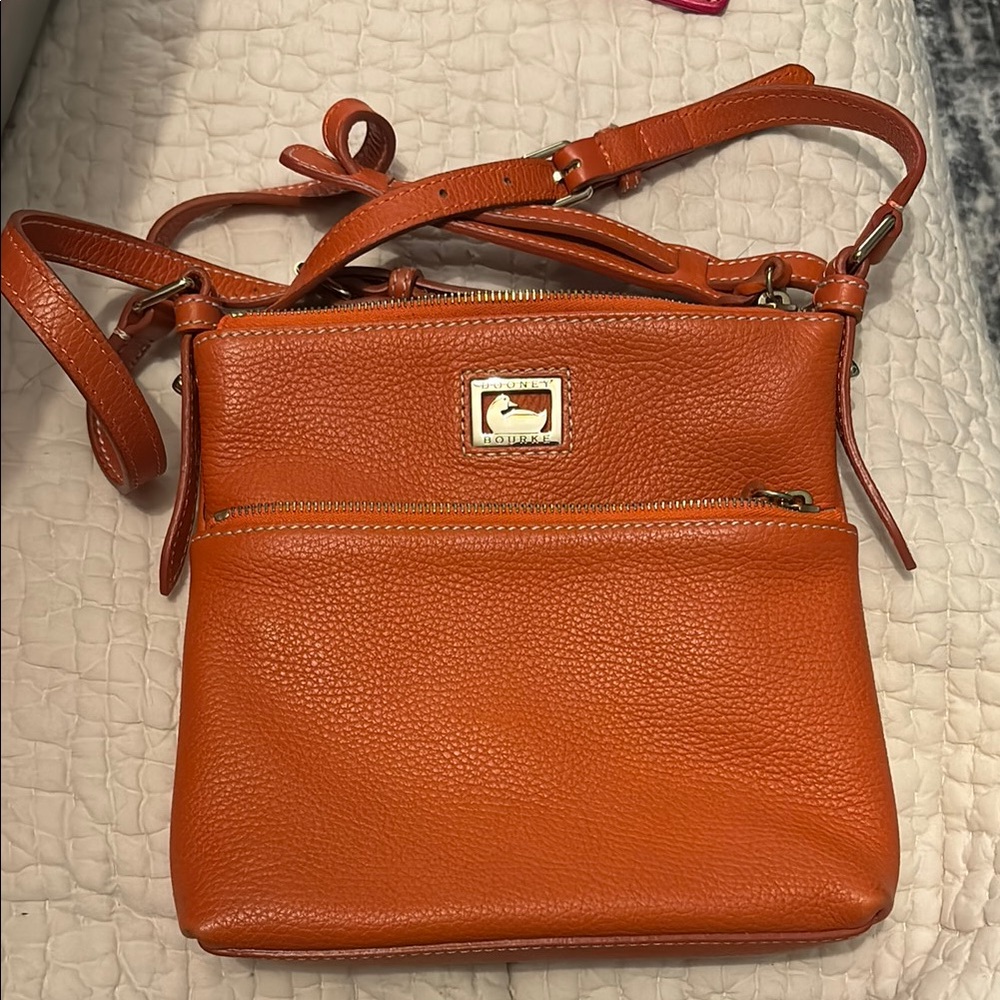 Dooney & Bourke Leather Tangerine Crossbody Bag